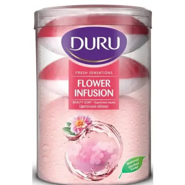 Фото - Твердое мыло Duru Fresh Sensations Цветочное облако 4х100 г (8690506517960) Фото - Твердое мыло Duru Fresh Sensations Цветочное облако 4х100 г (8690506517960)