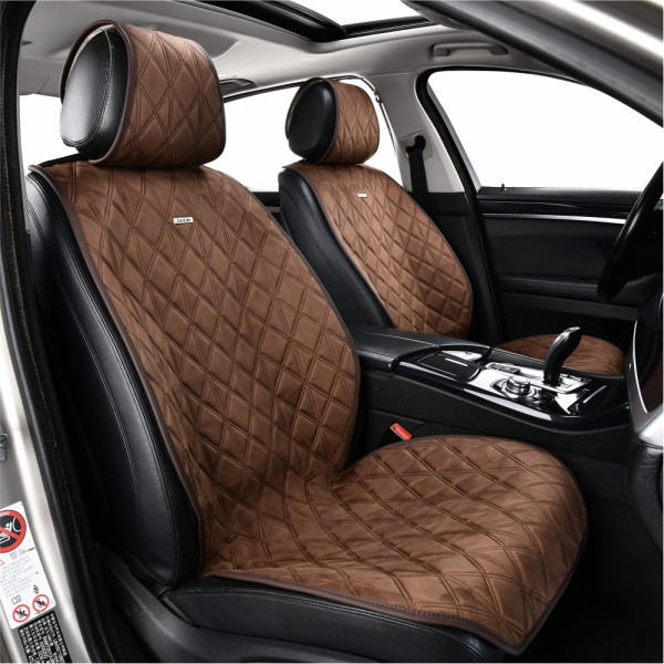 Фото - Комплект накидок на сидіння автомобіля CarLife Nitro coffee 2 шт. (SC40402)