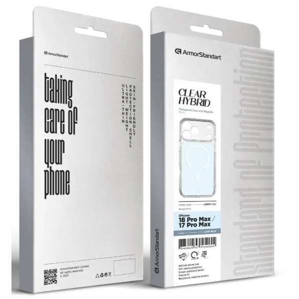 Фото - Чехол для смартфона Armorstandart Clear Hybrid MagCase for Apple iPhone 18 Pro Max / 17 Pro Max Light Blue (ARM91752)