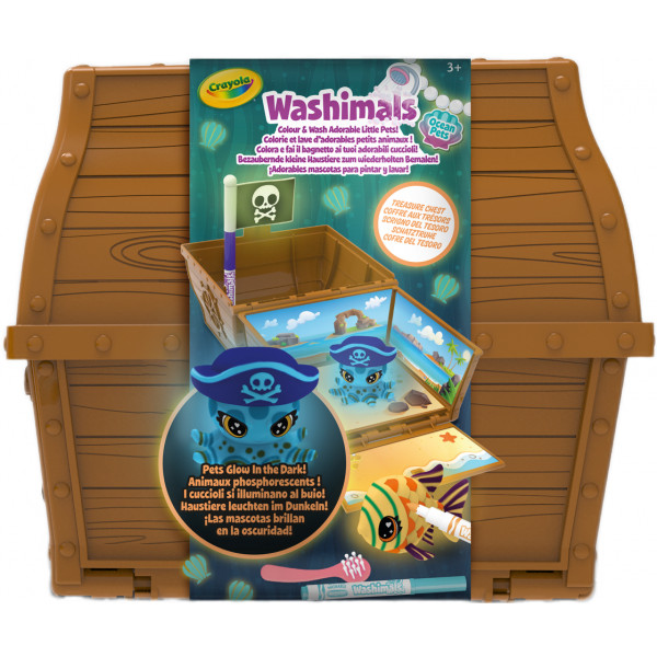 Фото - Набір для малювання Crayola Washimals Скриня зі скарбами (74-7510)