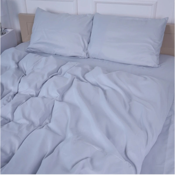 Фото - Простирадло двоспальне MirSon Soft Elegance №14-4102 Glacier Gray 180х190 см (2200010912104)