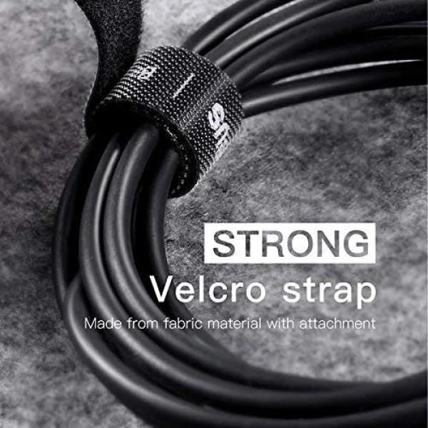 Фото - Органайзер для хранения кабелей Baseus Circle Velcro strap Black (ACMGT-A01)