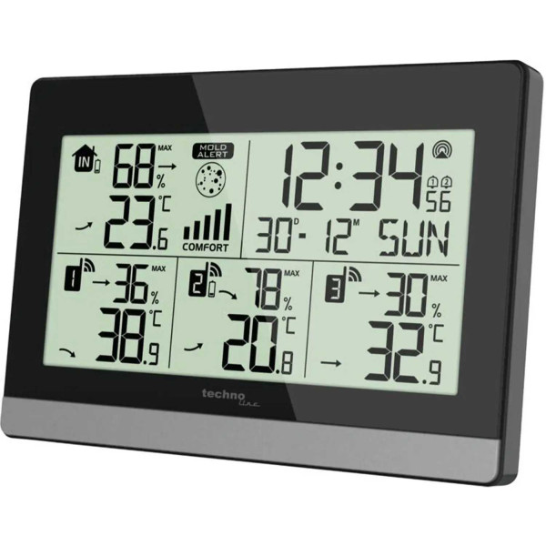 Фото - Термогігрометр Technoline WS7065 Black/Silver