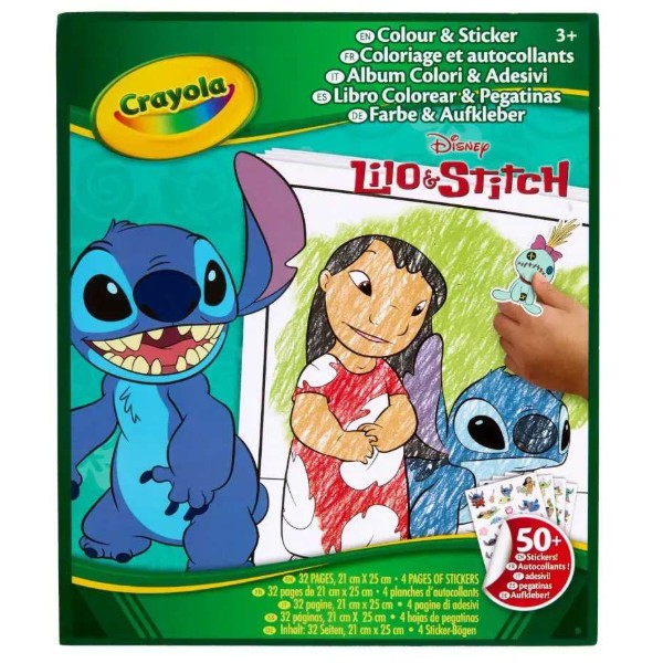 Фото - Розмальовки Crayola Lilo & Stitch 32 стор. та 4 стор. наліпок (04-0900G)