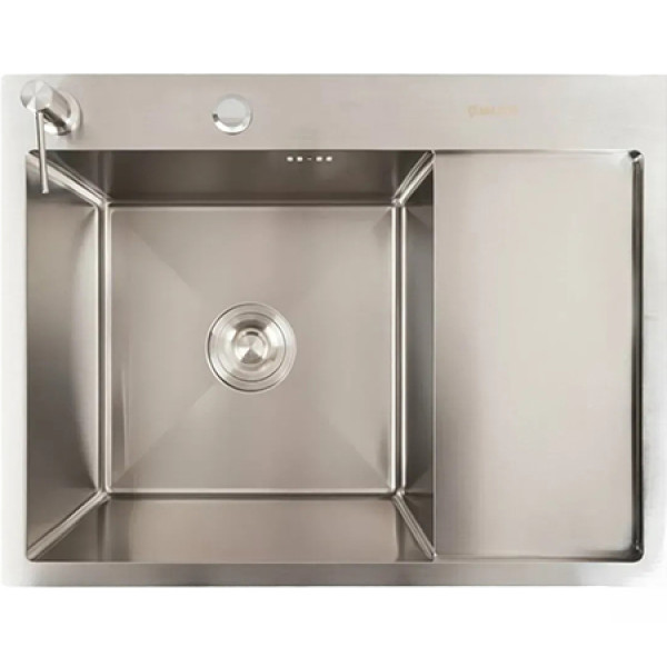 Фото - Мойка кухонная VALESO CM 65x50 L нержавейка Handmade (круглый сифон 3.0/0.8)