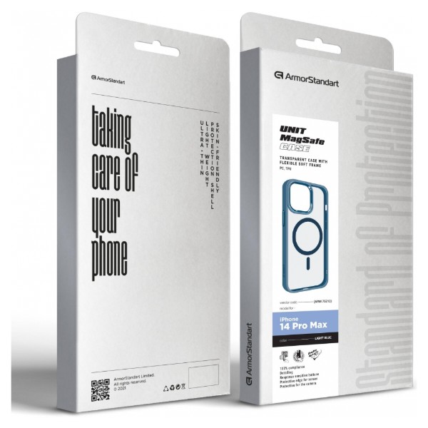 Фото - Чехол для смартфона Armorstandart Unit MagSafe for Apple iPhone 14 Pro Max Light Blue (ARM75212)