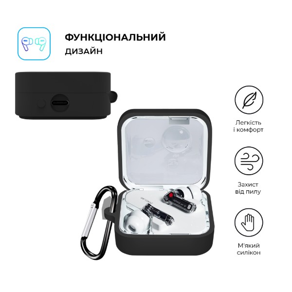 Фото - Чехол для наушников Armorstandart Hang Case for Nothing Ear (2) Black (ARM75397)