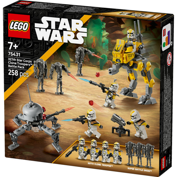 Фото - Конструктор LEGO  Star Wars™ Бойовий загін бійців-клонів 327-го галактичного корпусу (75431)