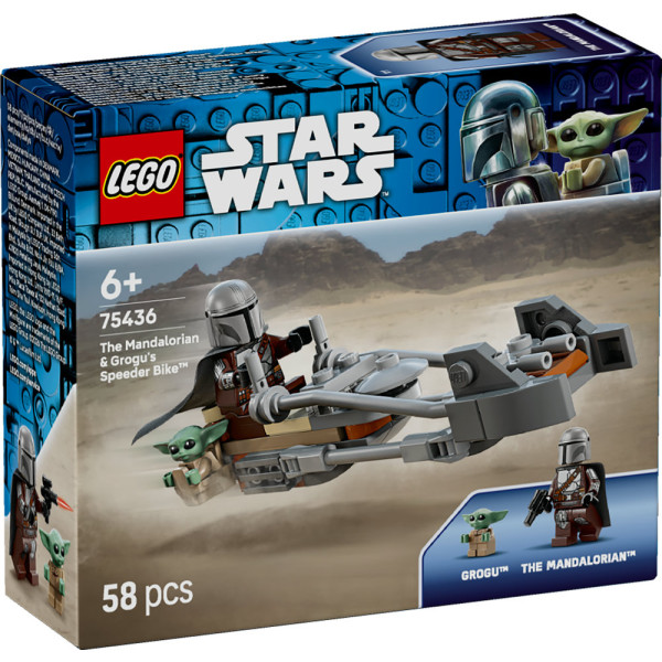 Фото - Конструктор LEGO Star Wars TM Швидкісний мотоцикл Мандалорця й Ґроґу (75436)