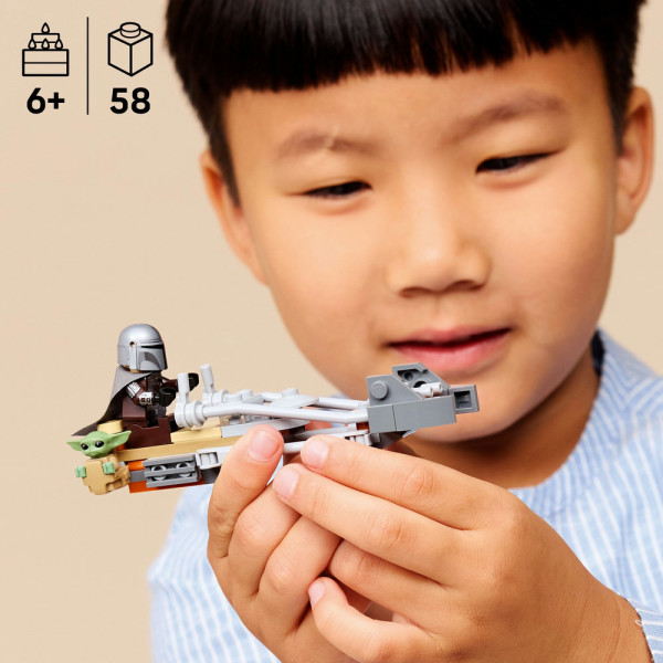 Фото - Конструктор LEGO Star Wars TM Швидкісний мотоцикл Мандалорця й Ґроґу (75436)