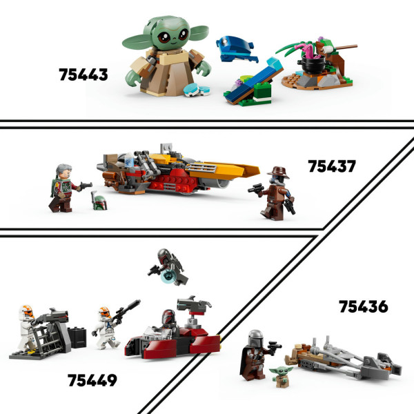 Фото - Конструктор LEGO Star Wars TM Швидкісний мотоцикл Мандалорця й Ґроґу (75436)