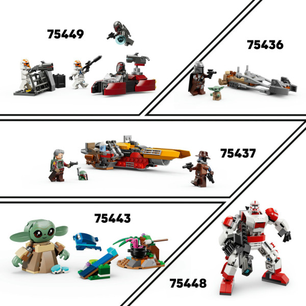 Фото - Конструктор LEGO Star Wars TM Швидкісний мотоцикл Мандалорця й Ґроґу (75436)