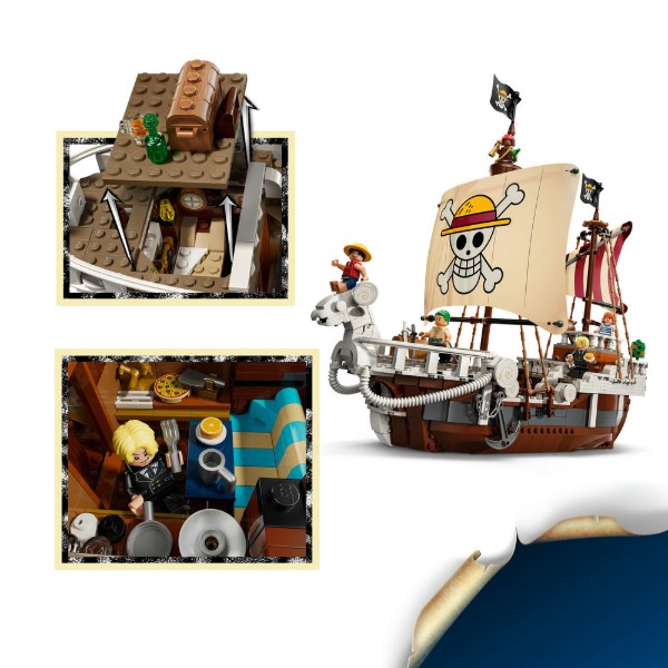 Фото - Конструктор LEGO ONE PIECE Піратський корабель «Всюдихідний Меррі» (75639)