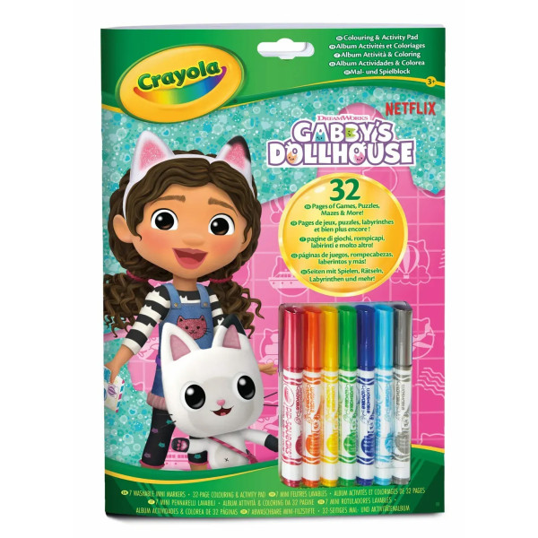 Фото - Набор для рисования Crayola Gabby's Doll's House 32 стoр. 1 и 7 фломастеров (04-7024G)