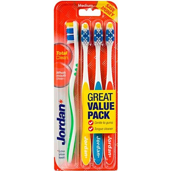 Фото - Зубна щітка Jordan Total Clean Medium 4 шт. (56140370) Фото - Зубна щітка Jordan Total Clean Medium 4 шт. (56140370)