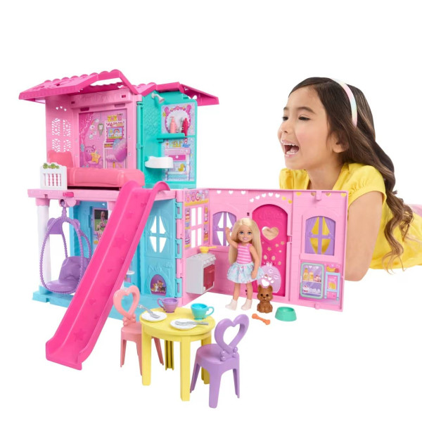 Фото - Ігровий набір Barbie Портативний будиночок з лялькою Челсі (JFW49)