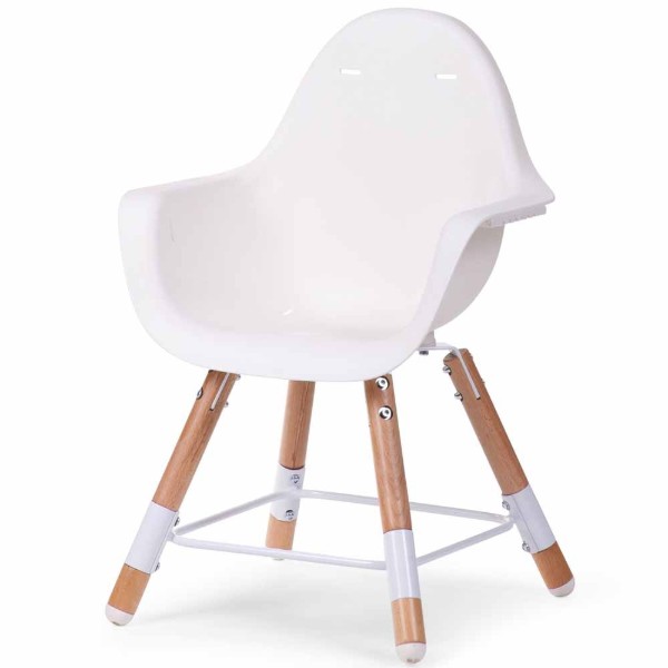Фото - Стульчик для кормления классический Childhome Evolu 2 Natural/White (CHEVOCHNW)