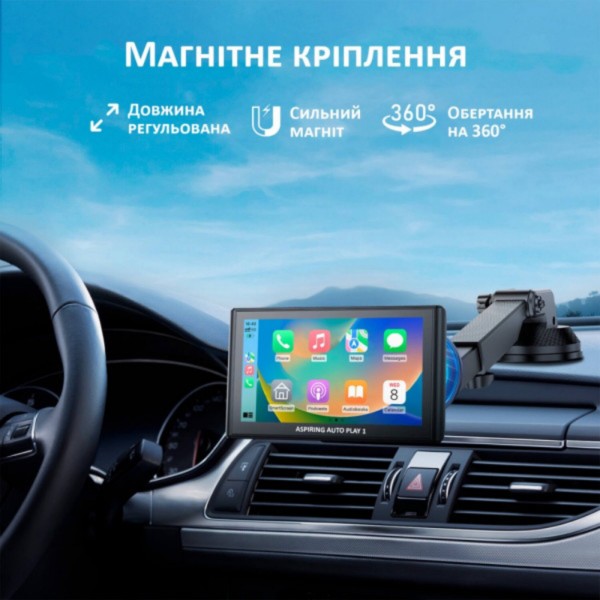 Фото - Монітор авто Aspiring Auto Play 1 Magnet CarPlay Android auto
