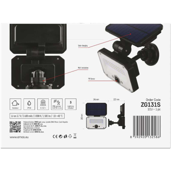 Фото - Світлодіодний прожектор EMOS ZG131S 1500 лм IP54 3000K PIR