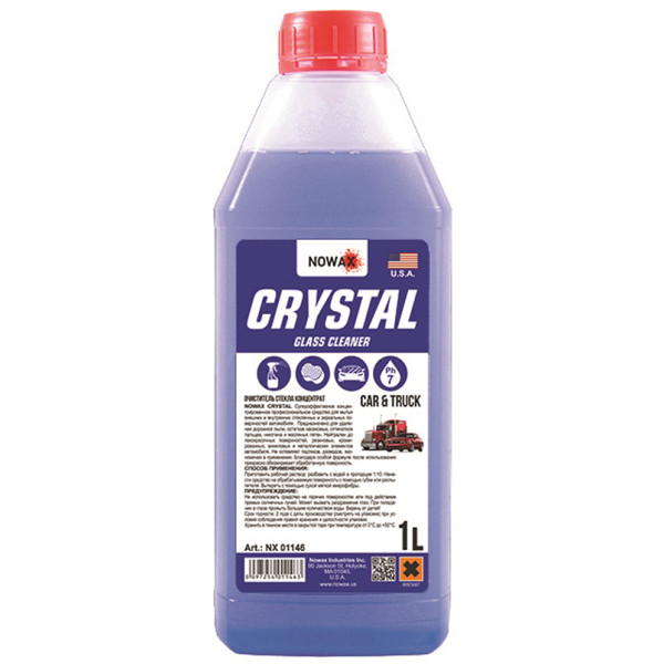 Фото - Очисник для авто NOWAX скла CRYSTAL Glass Cleaner 1 л концентрат 1:10 (NX01146)
