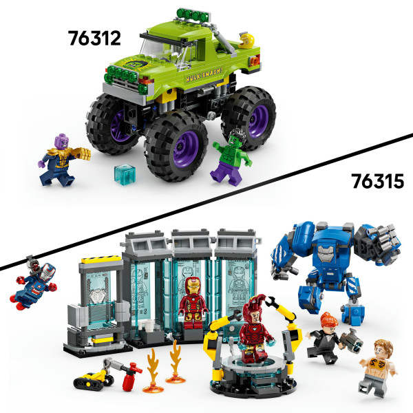 Фото - Конструктор LEGO Marvel Вантажівка Халка проти Таноса (76312)