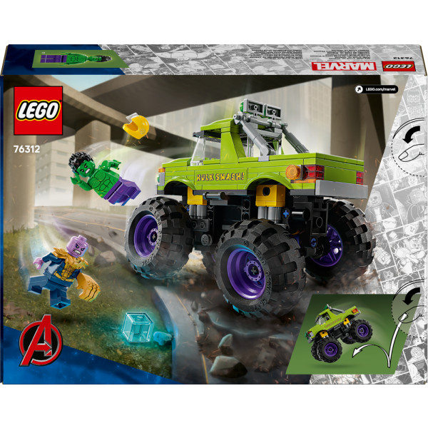 Фото - Конструктор LEGO Marvel Вантажівка Халка проти Таноса (76312)