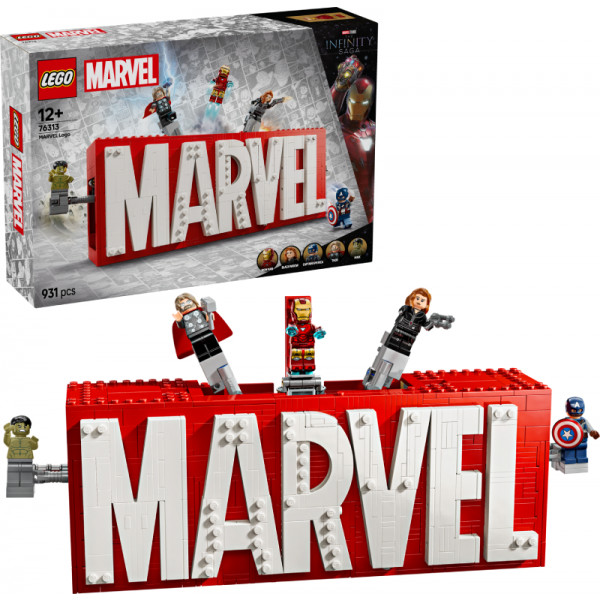 Фото - Конструктор LEGO Super Heroes Логотип и минифигурки MARVEL (76313)