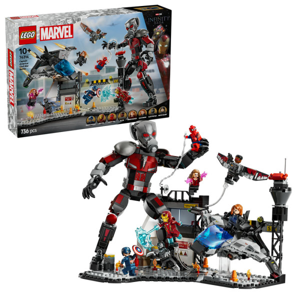 Фото - Конструктор LEGO Marvel Перший месник: Протистояння Пригодницька битва (76314)