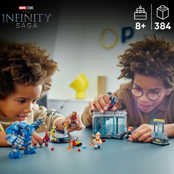 Фото - Конструктор LEGO Marvel Лаборатория Железного Человека: зал доспехов (76315)