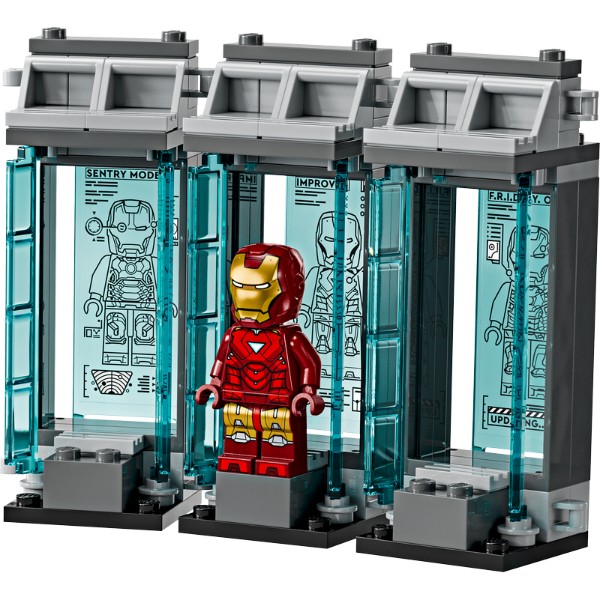 Фото - Конструктор LEGO Marvel Лаборатория Железного Человека: зал доспехов (76315)