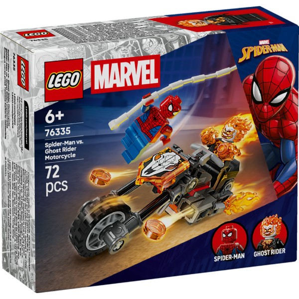 Фото - Конструктор LEGO  Super Heroes Marvel Людина-павук vs. Примарний вершник на мотоциклі (76335)