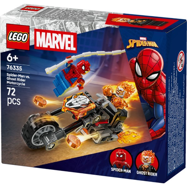 Фото - Конструктор LEGO  Super Heroes Marvel Людина-павук vs. Примарний вершник на мотоциклі (76335)