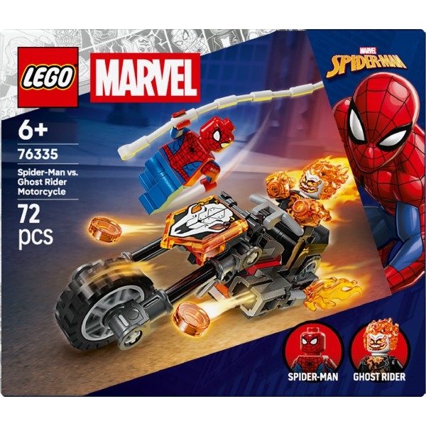 Фото - Конструктор LEGO  Super Heroes Marvel Людина-павук vs. Примарний вершник на мотоциклі (76335)