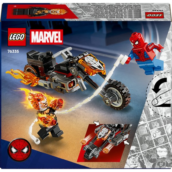 Фото - Конструктор LEGO  Super Heroes Marvel Людина-павук vs. Примарний вершник на мотоциклі (76335)