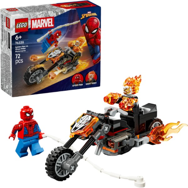 Фото - Конструктор LEGO  Super Heroes Marvel Людина-павук vs. Примарний вершник на мотоциклі (76335)