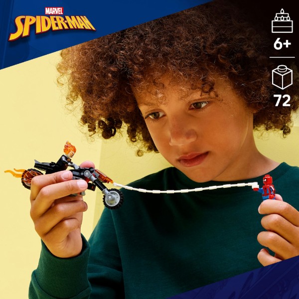 Фото - Конструктор LEGO  Super Heroes Marvel Людина-павук vs. Примарний вершник на мотоциклі (76335)