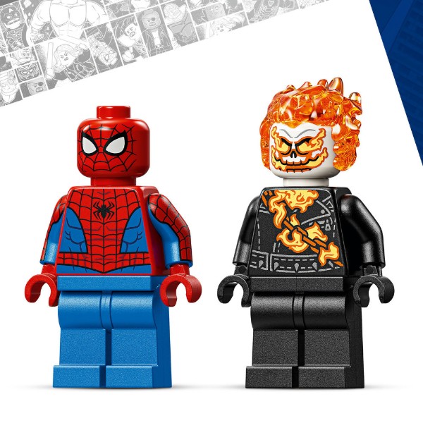 Фото - Конструктор LEGO  Super Heroes Marvel Людина-павук vs. Примарний вершник на мотоциклі (76335)