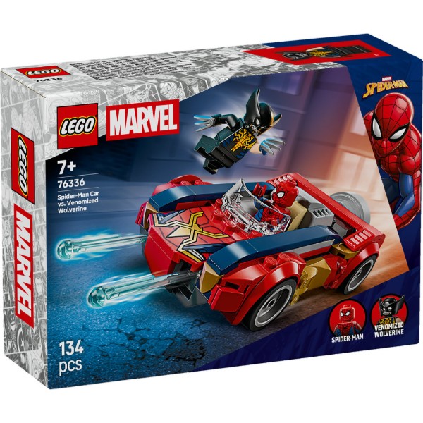Фото - Конструктор LEGO Super Heroes Marvel Автомобиль Человека-паука против Веномизированного Росомахи (76336)