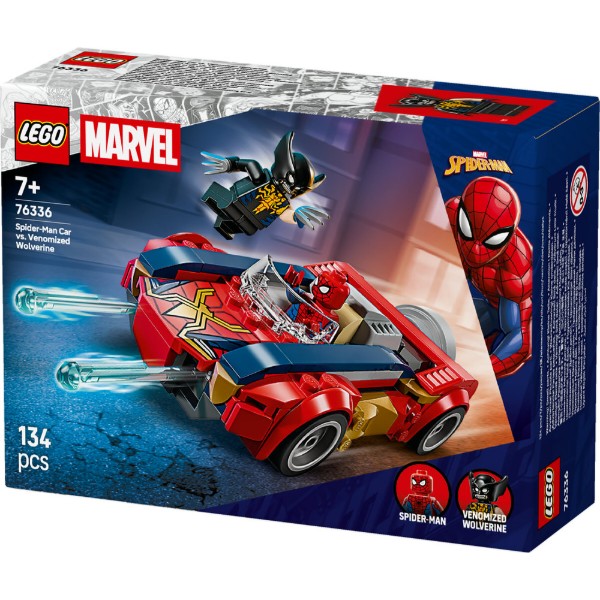 Фото - Конструктор LEGO Super Heroes Marvel Автомобиль Человека-паука против Веномизированного Росомахи (76336)