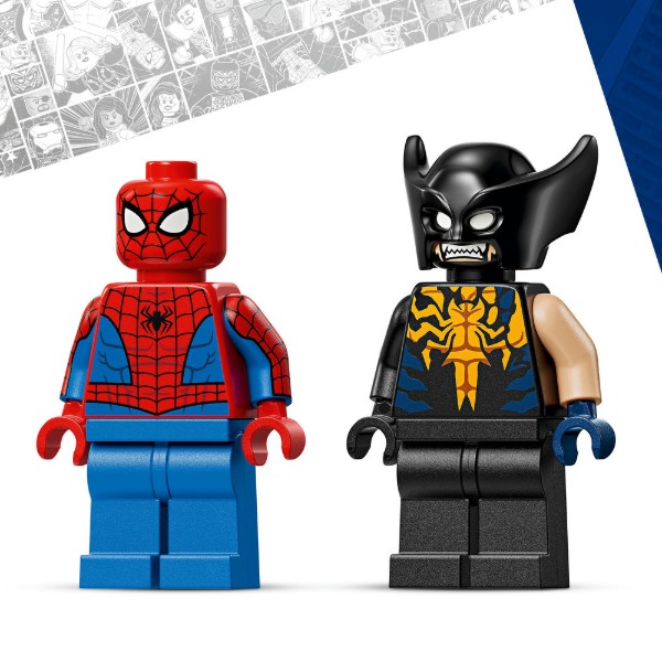 Фото - Конструктор LEGO Super Heroes Marvel Автомобиль Человека-паука против Веномизированного Росомахи (76336)