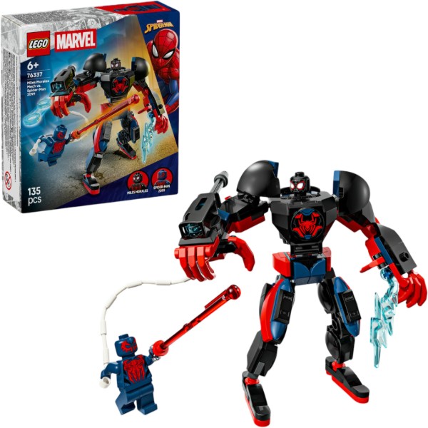 Фото - Конструктор LEGO  Super Heroes Marvel Робот Майлза Моралеза vs. Людина-павук 2099 (76337)