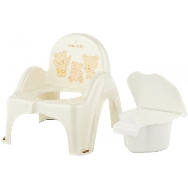 Фото - Горщик дитячий Tega Baby стільчик Ведмедики Біла Перлина (MS-012-118)