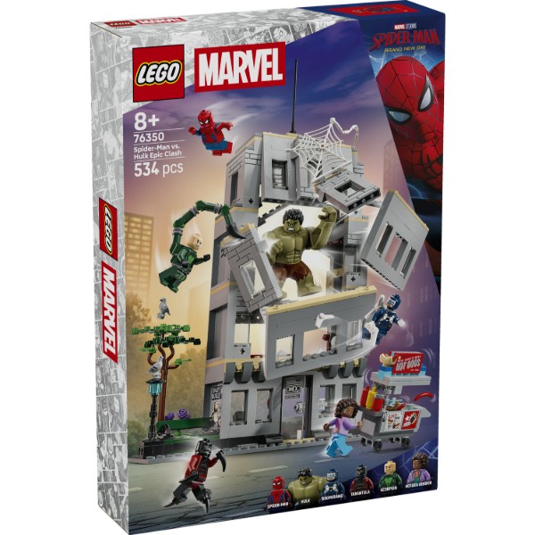 Фото - Конструктор LEGO  Super Heroes Marvel Епічна сутичка Людини-Павука проти Халка (76350)