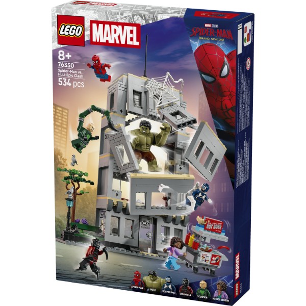 Фото - Конструктор LEGO  Super Heroes Marvel Епічна сутичка Людини-Павука проти Халка (76350)