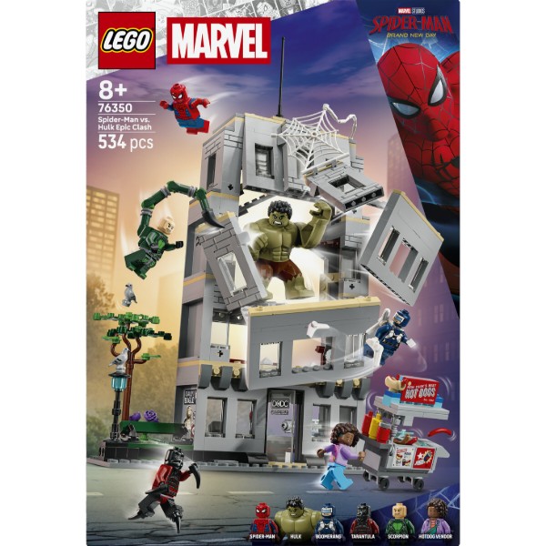 Фото - Конструктор LEGO  Super Heroes Marvel Епічна сутичка Людини-Павука проти Халка (76350)