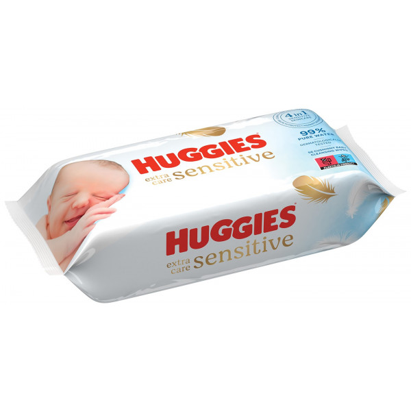 Фото - Серветки вологі для дітей Huggies Pure Extra Care 56 шт. (5029053568706)