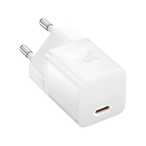 Фото - Мережевий зарядний пристрій Baseus GaN5 Fast Charger(mini) 1C 30W EU Moon White (P10110902213-00)