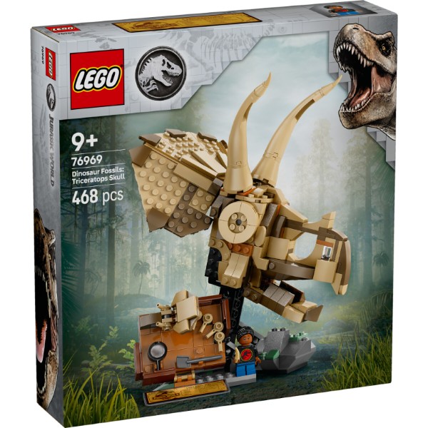 Фото - Конструктор LEGO Jurassic World Окаменелости динозавров: череп трицератопса (76969)