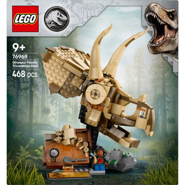 Фото - Конструктор LEGO Jurassic World Окаменелости динозавров: череп трицератопса (76969)