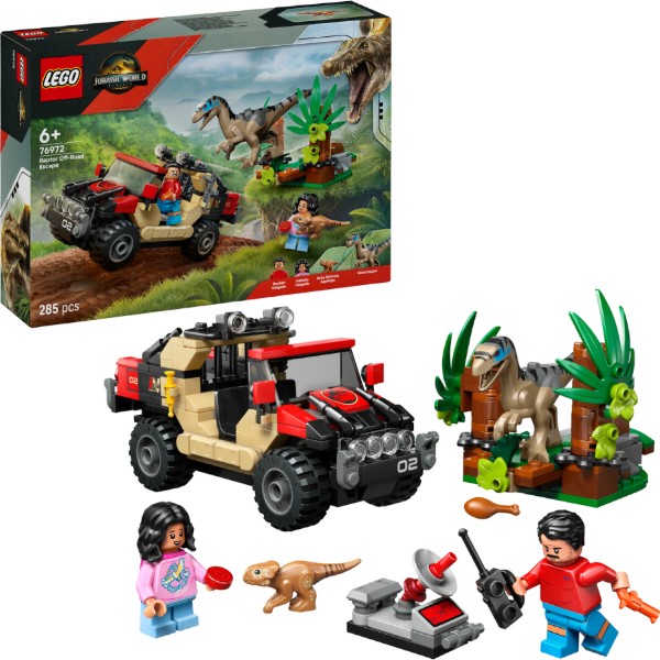 Фото - Конструктор LEGO  Jurassic World Втеча по бездоріжжю від раптора (76972)